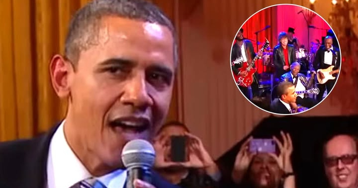 A Microphone Handoff Brings Barack Obama Into a White House Blues Finale