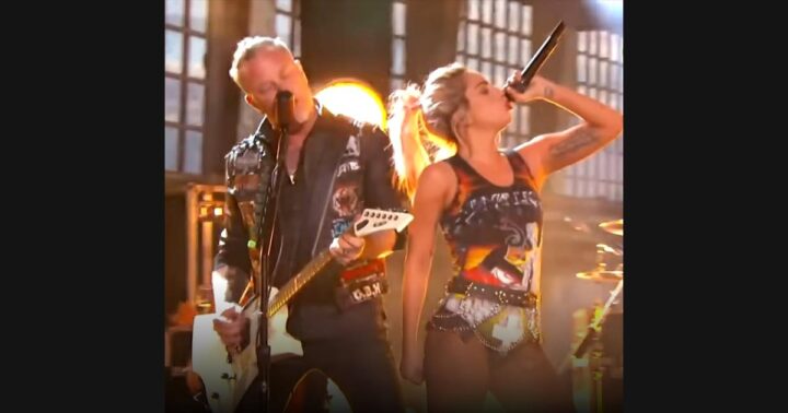 Gaga and Metallica's Moth Into Flame: A Song About Fame on an Awards Stage
